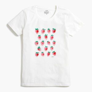 J. Crew collector tee Strawberry Print